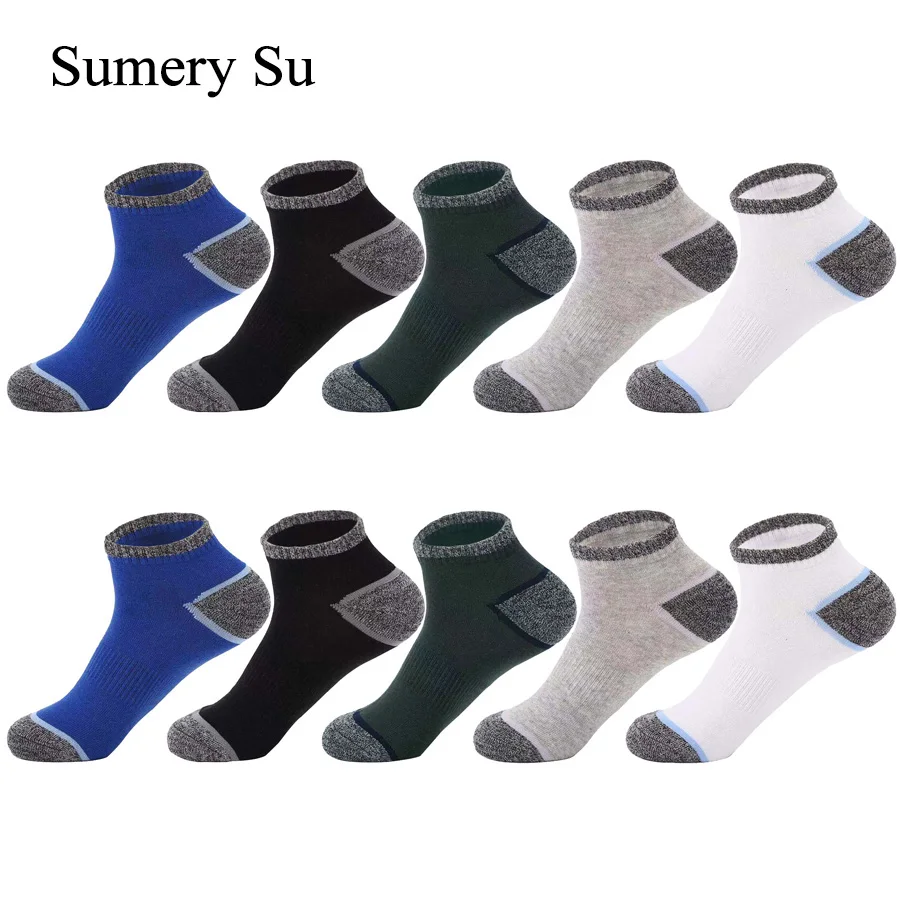 5 Pairs/Lot Sports Socks Men Ankle Japan Korea Style Running Athletic Outdoor Casual Cotton Summer Short Breathable Sock Travel running socks men ankle socks