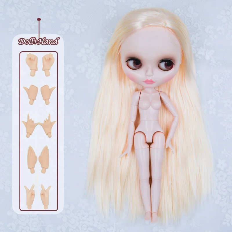 Набор для свободные руки, кукла Blyth, Заказная, NBL блестящее лицо, 1/6 BJD, шарнирная кукла на заказ, куклы Blyth для девочки, подарок для коллекции - Цвет: HYM16