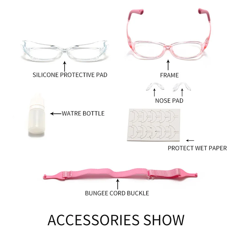 Kids Moisturizing Goggles PC Lens TR90 Eyeglasses Anti Dust Windproof for Boy and Girl Anti-Pollen Blue Light Blocking Glasses