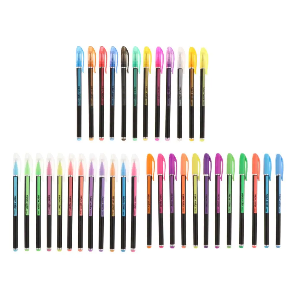 Gel Pens Set Colored Pen Fine Point Art Marker Pen Highlighter Pen 12 Colors
