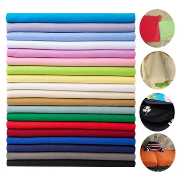 

7Pcs/lot Solid Color Series Printed Twill Cotton Fabric Patchwork Cloth DIY Sewing & Quilting Material for Baby Kids