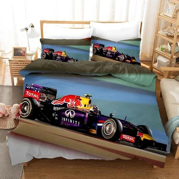 

Bull Racing Car Bedding Set Bedroom Decor Microfiber Blue Hypoallergenic Quilt Cover 1PC Duvet Cover with Pillowcase Dropship