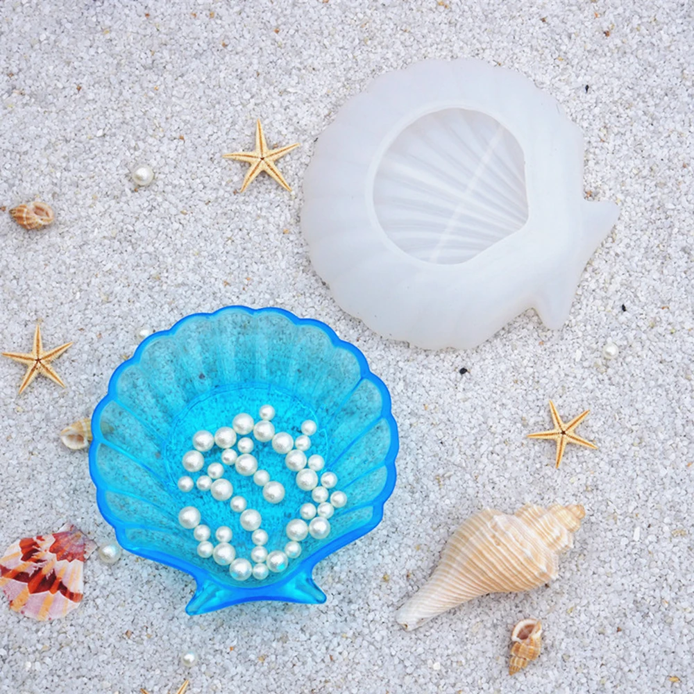 Zayookey Moule Resine Plateau, Moules Époxy En Forme De Coquille Shell