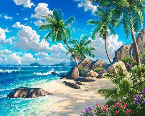 

5D Diy Daimond Painting Venice Resorts Diamond Embroidery Mosaic Landscape Round Rhinestone Diamant Painting Scenery Gift K1395