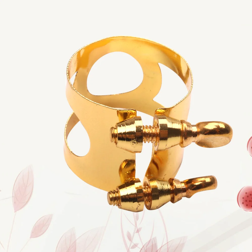 

1 Pc Alto Saxophone Mouthpiece Ligature Durable Double Threaded Golden Metal Ligature Fastener for Saxophone