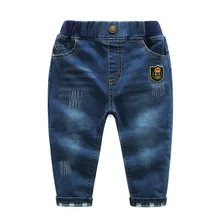 Стиль; сезон весна; модная детская одежда в Корейском стиле для мальчиков; хлопковые ковбойские брюки с вышивкой; спортивные брюки;