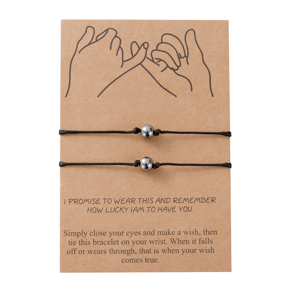 Eif Dock Handmade Braided Eight-character Lucky Couple Rope String Infinity Adjustable Bracelet For Women Male Lovers Friendship