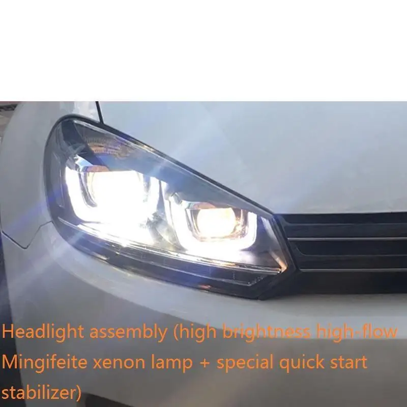MODEL G Luces Para Авто Стайлинг боковой указатель поворота Drl светодиодные фары Задние Автомобильные фары в сборе 08 09 10 11 12 для Volkswagen Golf 6 - Цвет: MODEL G