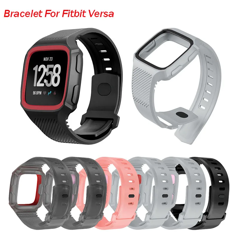 Силиконовый Браслет для Fitbit Versa ремешок для часов Ремешок двухцветный смарт-часов Замена для Fitbit Versa, ремешок Ремешок