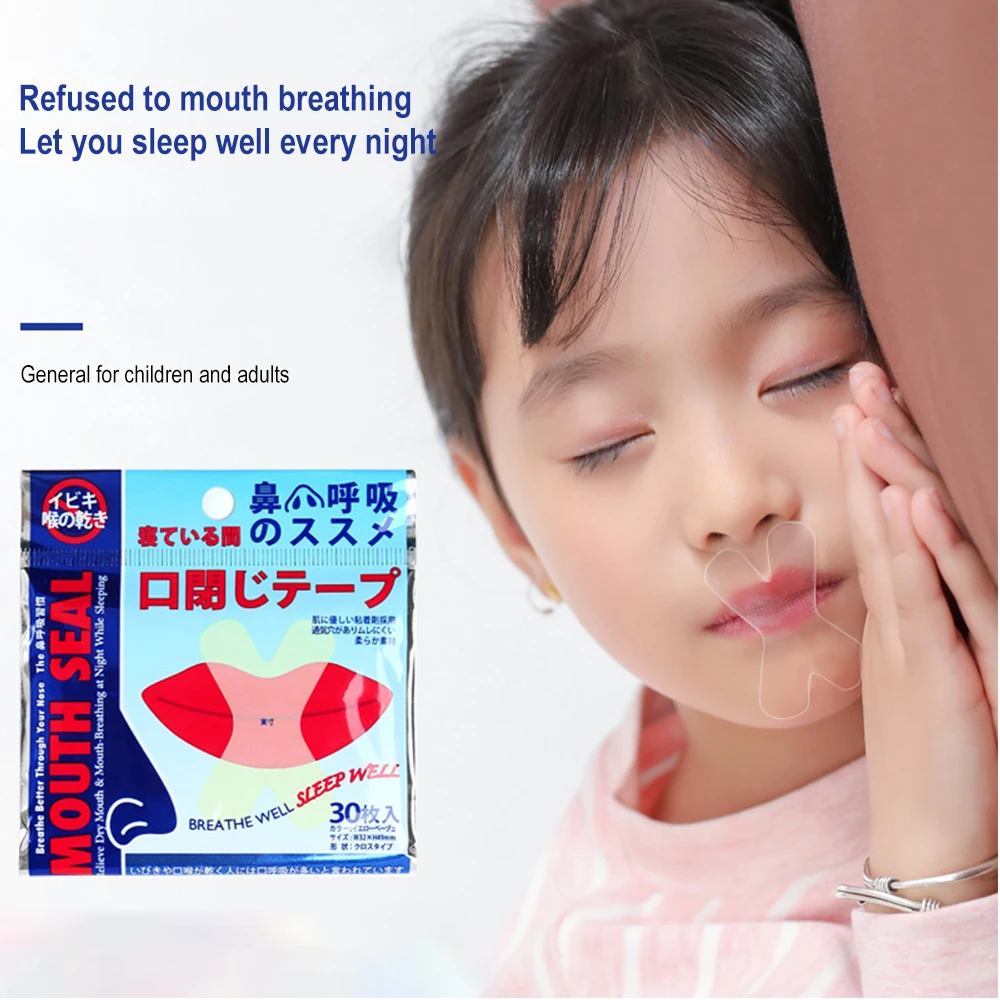 30pcs Breathe Nasal Strips Mouth Stickers Anti Snoring Help Breathing