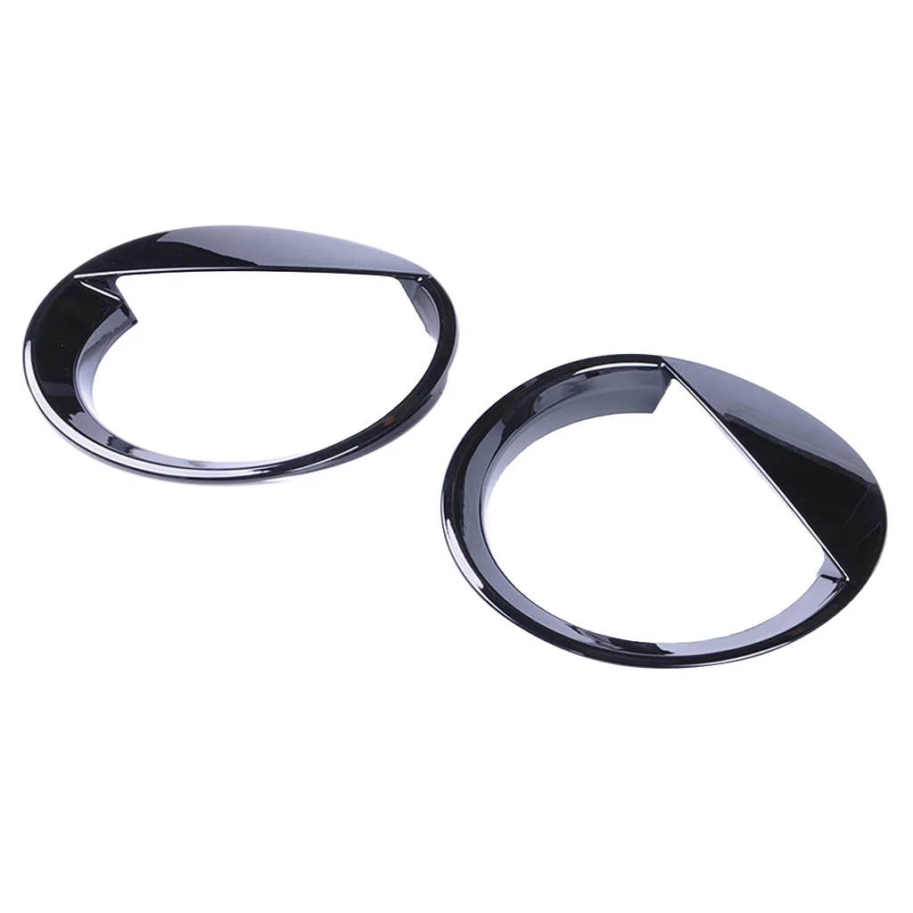 2pcs Black Bezels Front Light Headlight Trim Cover for Jeep Patriot 2011-2017