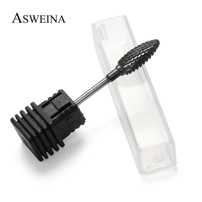 Asweina 9 тип черный титан Карбид ногтей сверло фрезы Электрический станок для маникюра аппараты аксессуары инструменты - Цвет: NO8
