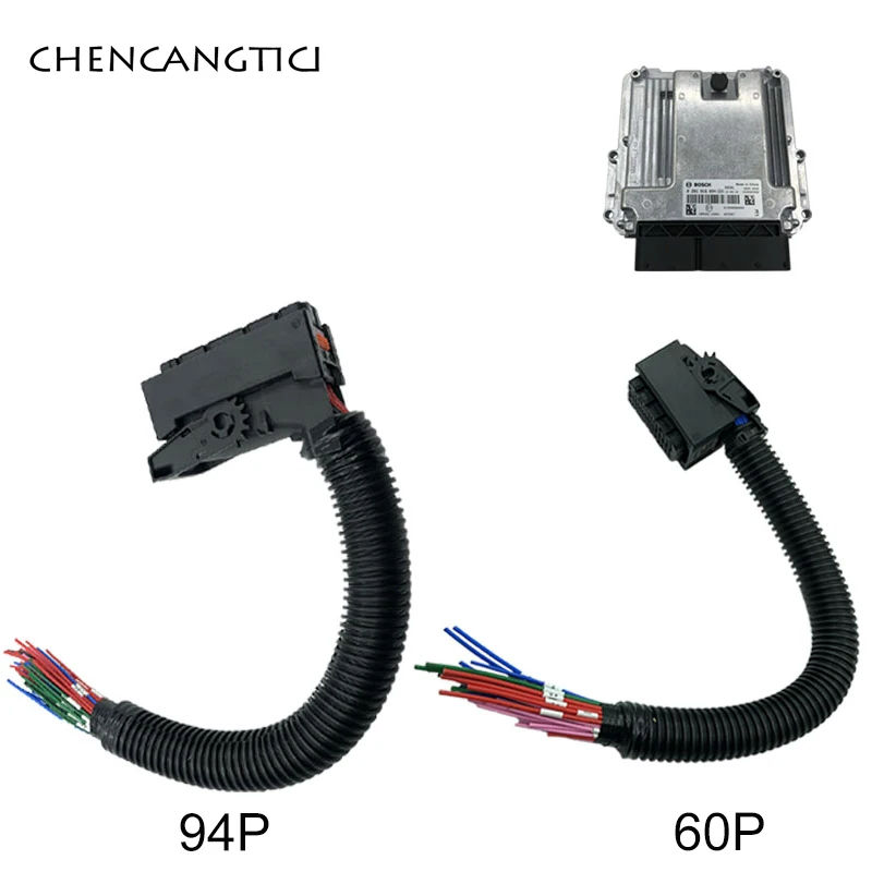 

1 Set EDC17 Automotive 94Pin 60Pin Weichai Xichai J6 Computer Board Plug With Wiring Harness Common Rail Connector For Bosch