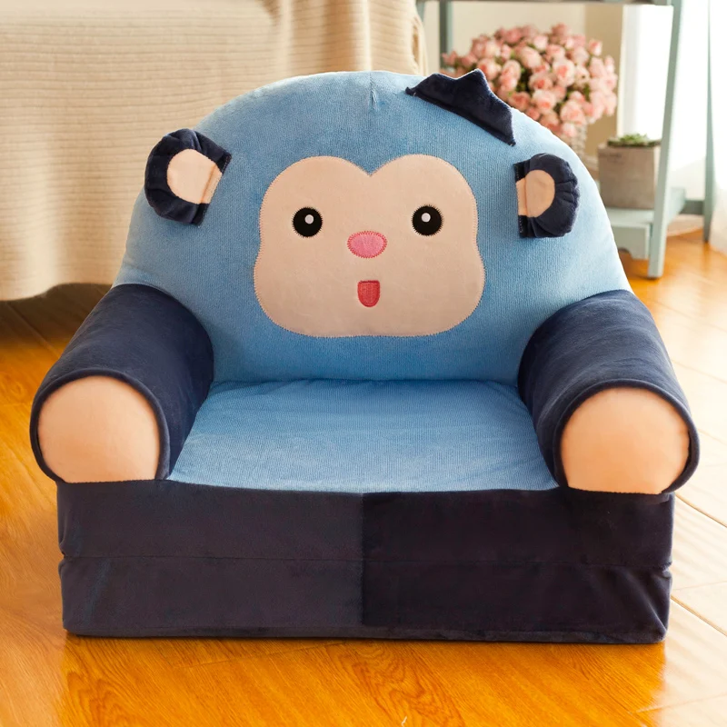 Милый детский диван с героями мультфильмов divano bambino, можно снимать и мыть, Детские спальные кресла, диван - Цвет: Sky Blue
