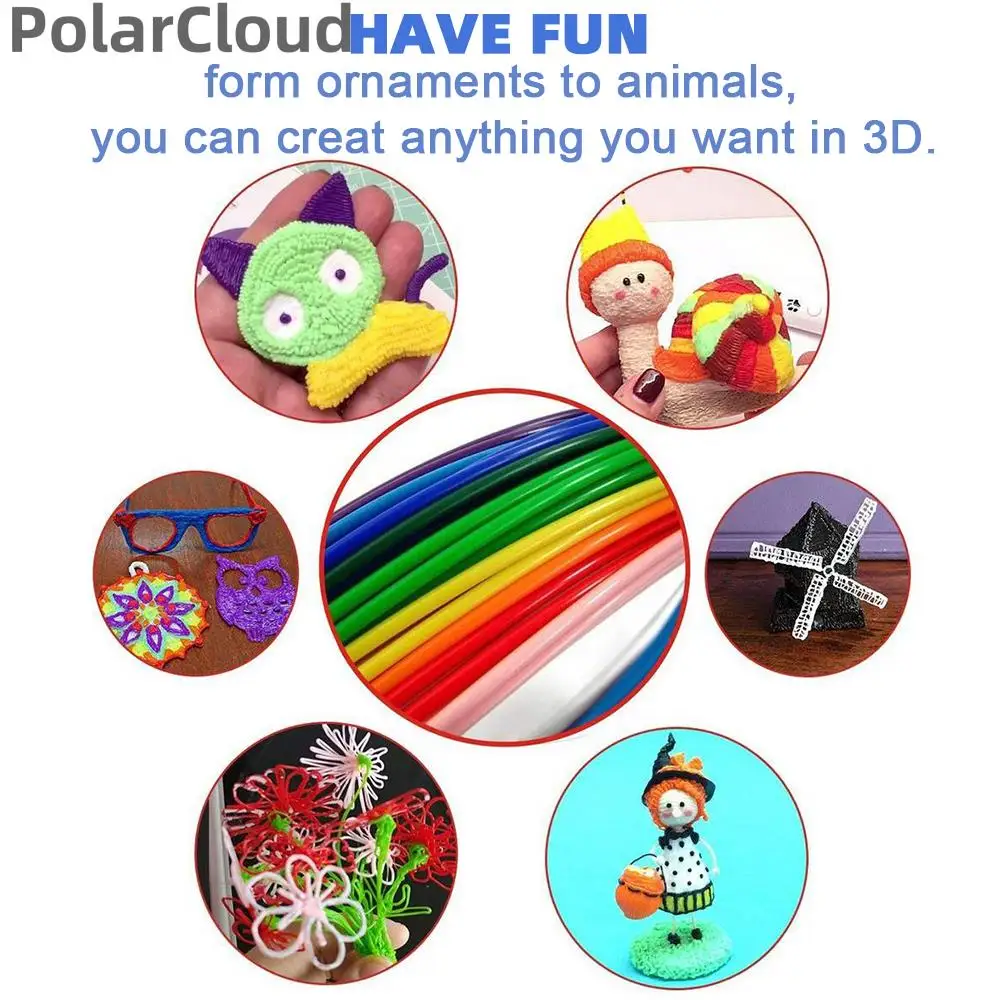 CreativeI-Magination 3D 인쇄 펜, 4D 인쇄 PLA 필라멘트 LED 스크린 낙서 3D 펜 생일 선물 어린이 장난감