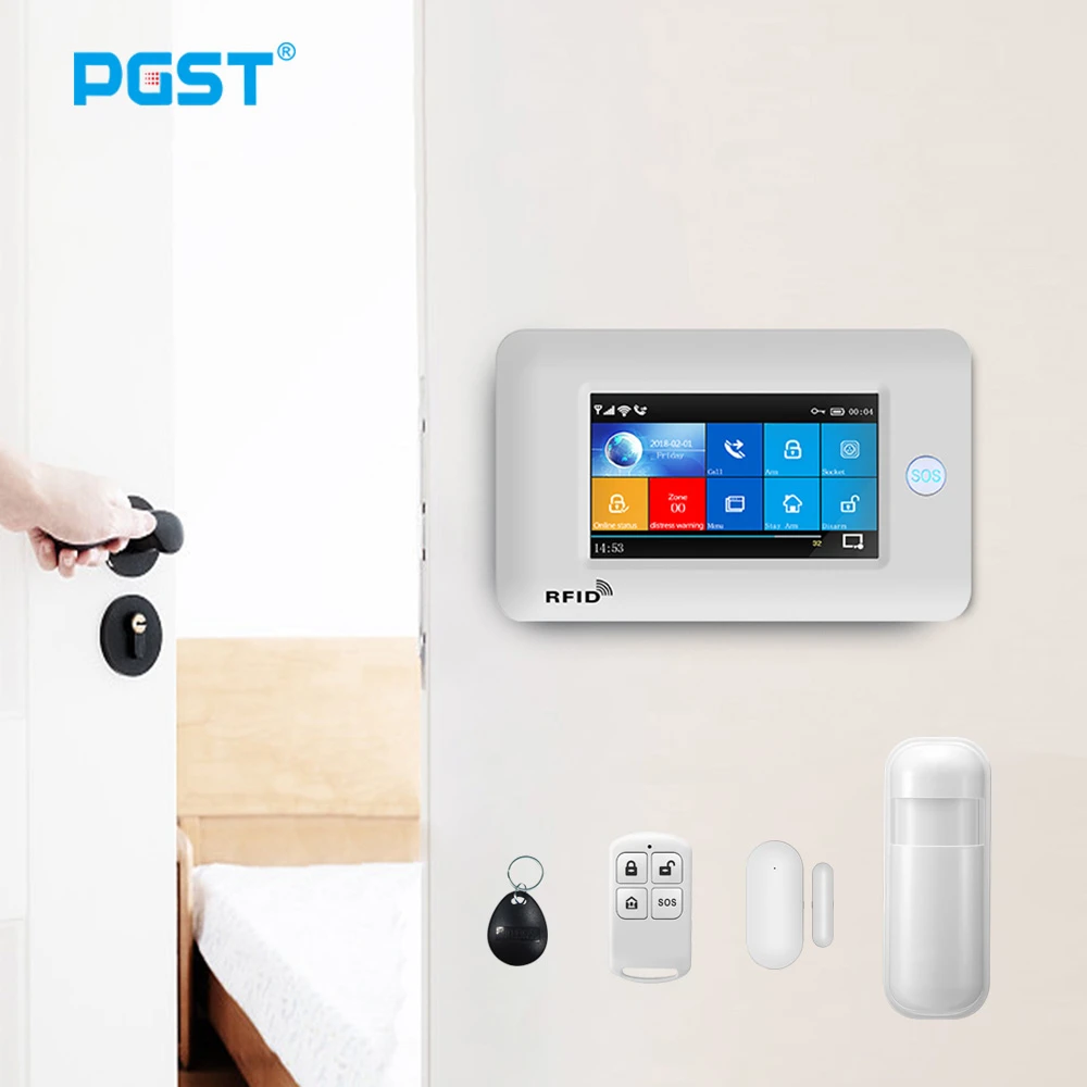 Fervent Verwoesten verdrietig Pgst PG106 Wireless Home Wifi Gsm Alarmsysteem Beveiliging Inbraakalarm Met  Siren Rookmelder Sensor App Controle|Alarm Systeemkits| - AliExpress