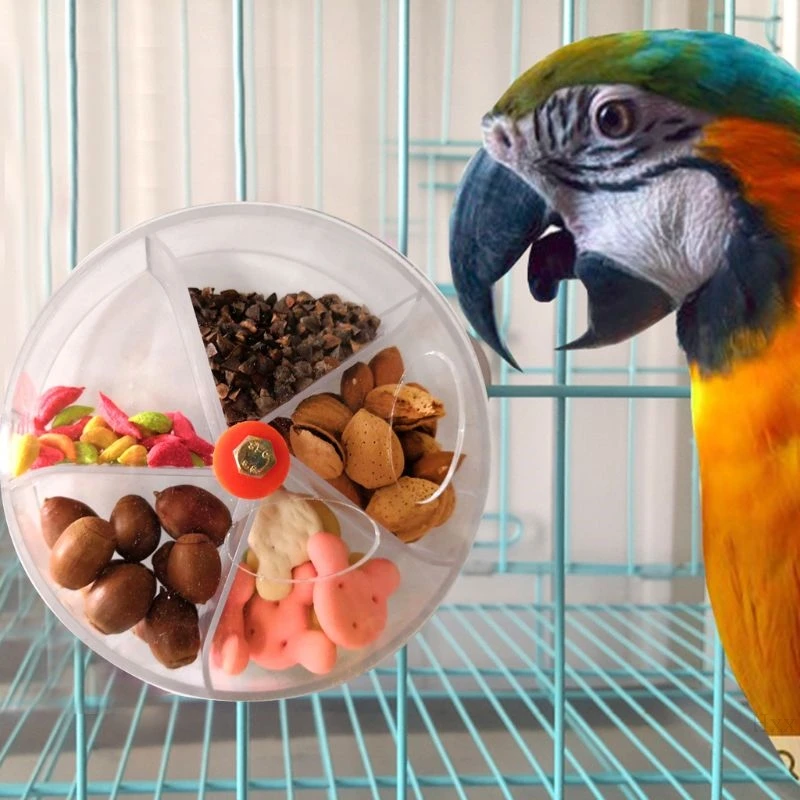 

Pet products Parrot Foraging Toys Device Bird Bite Toy Wheel Shape Rotatable Birds Puzzle Feeding Food Box