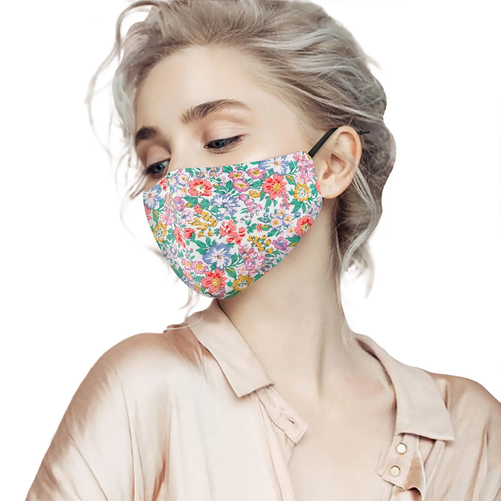 Adjustable Face Masks Washable Breathable Mascarillas 3d Printed Cotton Mask Adult Floral Mask Reusable Protection Masque Maske