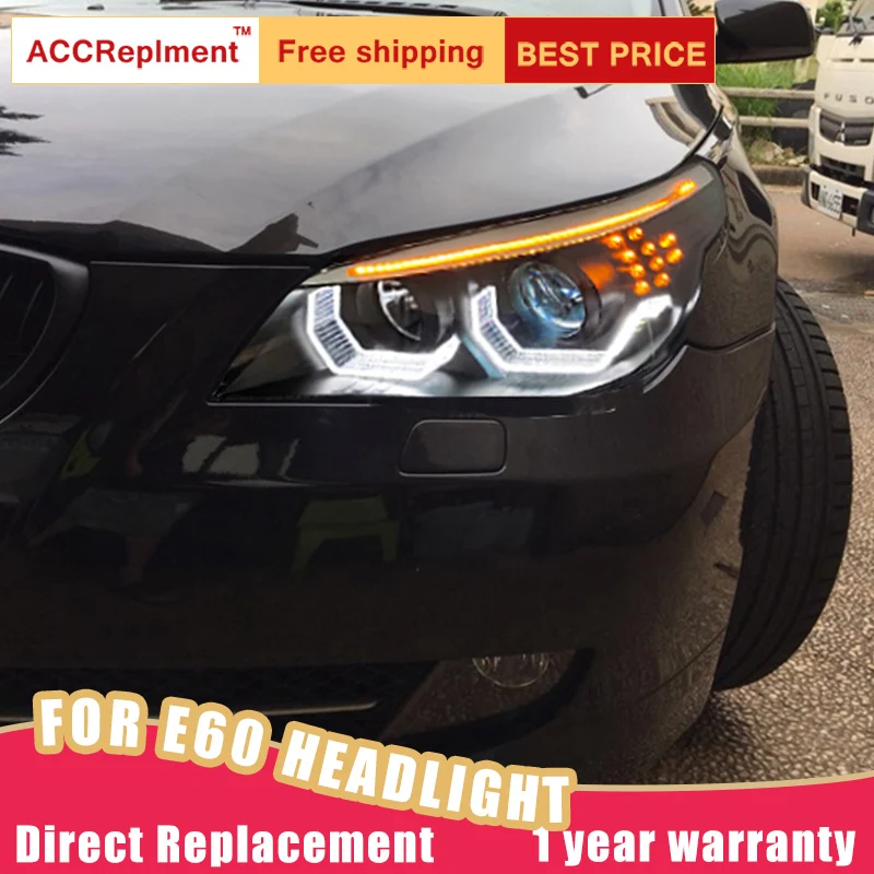 2 шт. светодиодный фары для BMW 5 серии E60 2006-2010 Автомобильные ангельские глазки