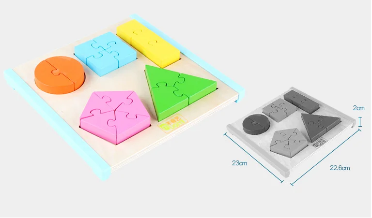 Геометрическая форма собранные игрушки-головоломки 3D деревянные игры Монтессори Раннее детство развивающие игрушки