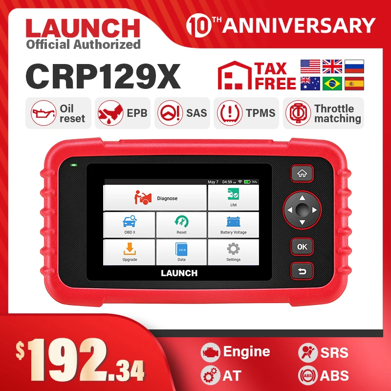New launch x431 crp129x obd2 car scanner automotive diagnostic tool