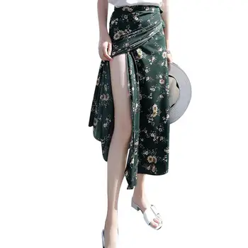 

Women's Skirt High Waist Midi Women's Print Print Casual Summer Skirt Sexy Floral Marguerite A Line Side Slit Beach Midi Skirt