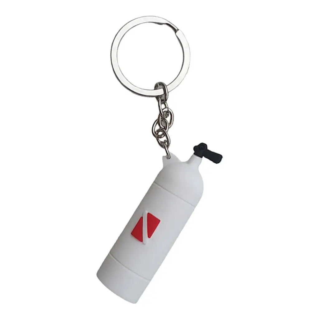 Diving Tank Key Chain Dive Flag Keychain Keyring Diver Fans Charm Pendant Dive Air Cylinder Keychain Keyring 