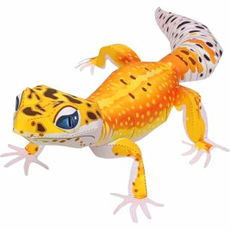 Leopard Gecko 3d Paper Model Parent Child Diy Cartoon Animal Kindergarten Handmade Origami Children S Puzzle Craft Toys Aliexpress