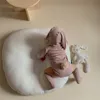 4PCS Summer Infant Newborn Baby Boys Girls Bodysuits Cute Bunny Ear Bodysuits Hat and Cocks Baby Clothes Jumpsuit Outfits 4