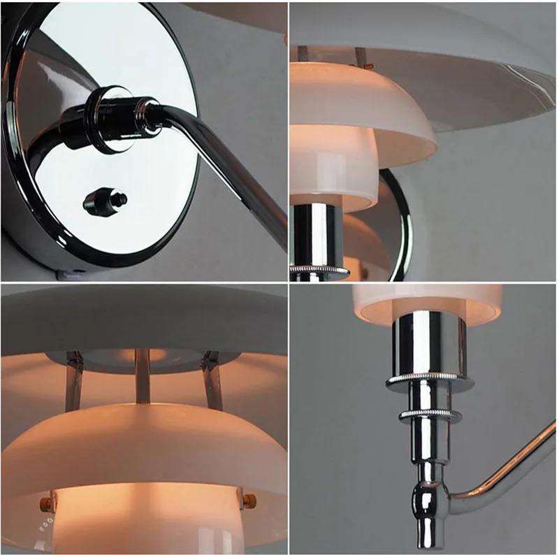 Скандинавский светодиодный настенный светильник PH, современный стеклянный настенный светильник для балкона, спальни, кабинета, отеля, кофе, художественный декор, светильник, лофт светильник