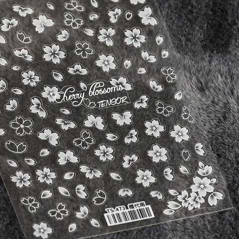 5D Nail Art Sticker Thin Transparent Adhesive Nail Sticker Nail Jewelry