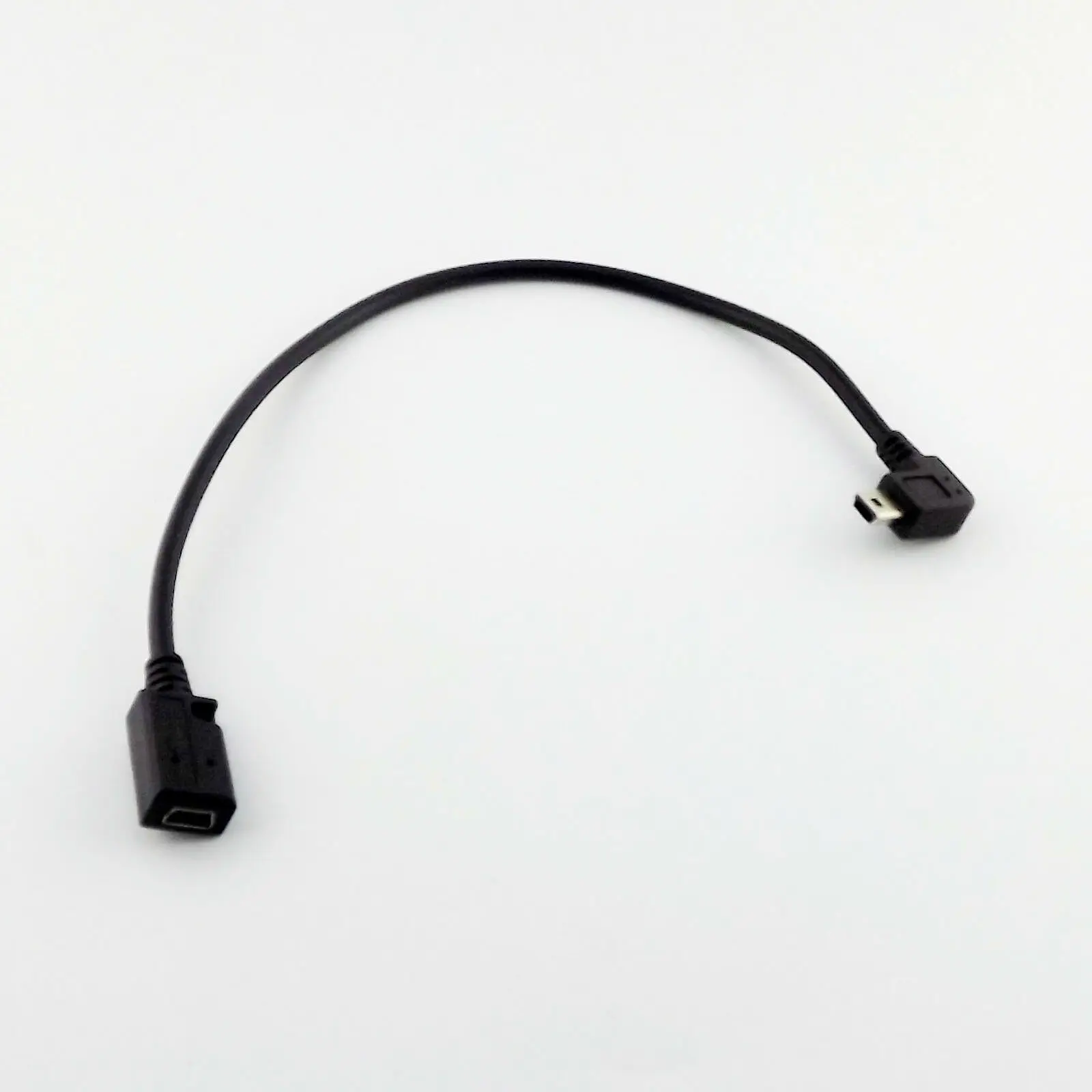 

1pcs Mini USB 5 Pin Female To Male Right Angled Extension Data Adapter Cable Cord 25cm
