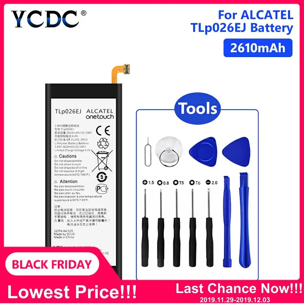 

TLp026E2 2610mAh Mobile Phone Replacement Battery Lipo + Tools For BLACKBERRY DTEK50 / DTEK50 LTE AM STH100-1 / BLACKBERRY Neon