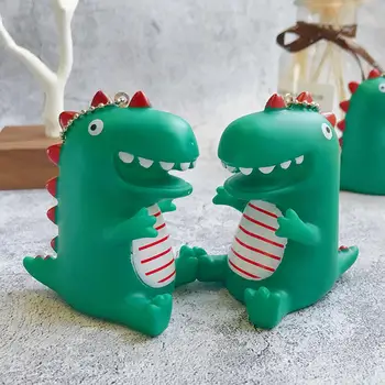 

Cute Cartoon Dinosaur Keychain Key Ring Pendant Handbag Ornament with Sound Kids Educational Toys
