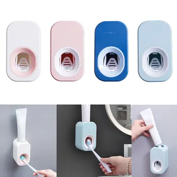 

Automatic Toothpaste Dispenser Toothpaste Squeezers Dust-proof Toothbrush Holder Wall Mount Stand Bathroom Accessories Set