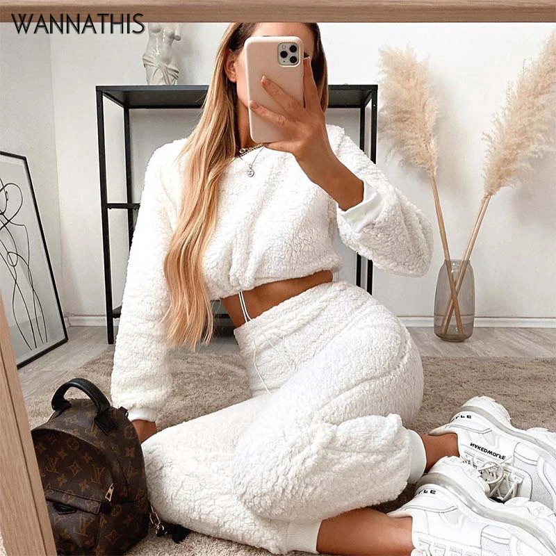 WannaThis/белый комплект из 2 предметов рубашка с длинными рукавами и брюки уличная