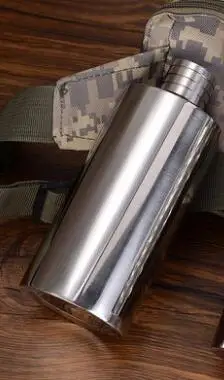 500ml Маленький кувшин из нержавеющей стали, цилиндрический белый кувшин для улицы, портативный высококлассный чайник, утолщенный винный набор - Цвет: 500ml