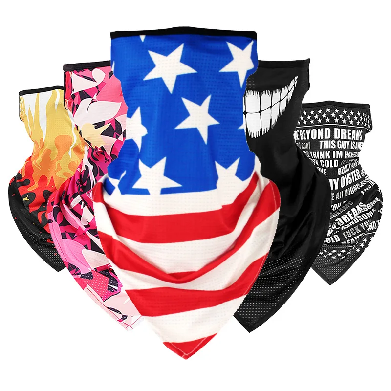 Pañuelo mágico para la cabeza para conducción al aire libre, bufanda triangular de secado rápido para colgar en la oreja, a la moda, para verano, 2021