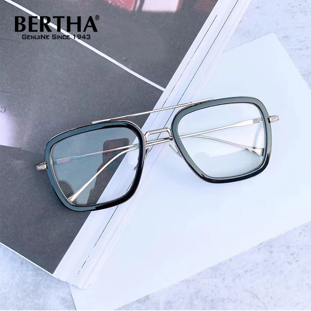 Bertha Tony Stark, очки, оправа, женские, квадратные, сплав, очки, модный бренд, дизайн, Железный человек, оптические очки для глаз, для мужчин, UV400, J6618