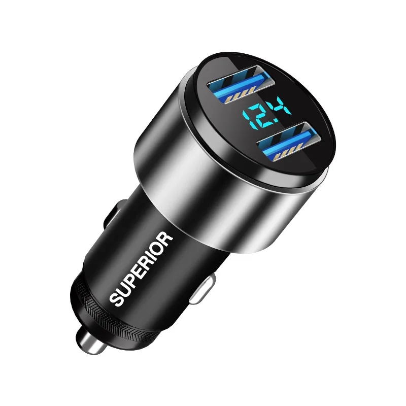 

Car Mounted Charger Car Car Charger One plus Two Cigarette Lighter Plug USB Interface Multi-functional Car Mobile Phone Fast Cha