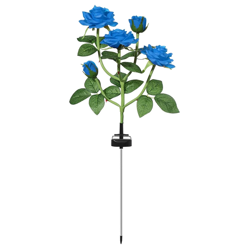 

Лампы с 5 Светодиодами на солнечной батарее, уличсветильник декоративные ночные светильник ильники в виде роз для сада вечерние ринки, свадьбы, дома