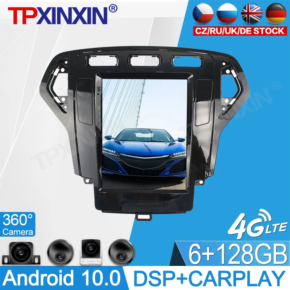 

Android 10 4G + 128 ГБ для Ford Mondeo 2007 2008 2009 2010 автомобильный DVD-плеер радио GPS навигация Мультимедиа IPS экран DSP Carplay