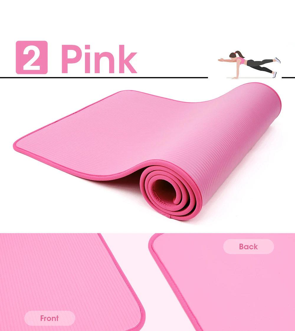 1830*610*8/10mm, NBR Material Sport Thick Yoga Mat with bag,for fitness,Pilates Gymnastics Massage pad Exercise mat For Beginner