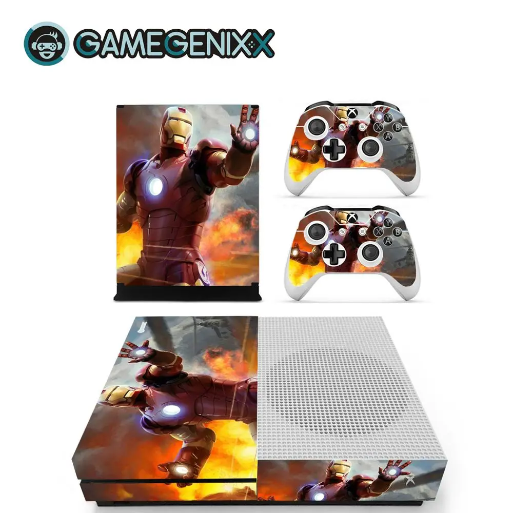 Защитная Наклейка на кожу GAMEGENIXX для Xbox One Slim Console и 2 контроллера-Мстители - Color: The Avengers