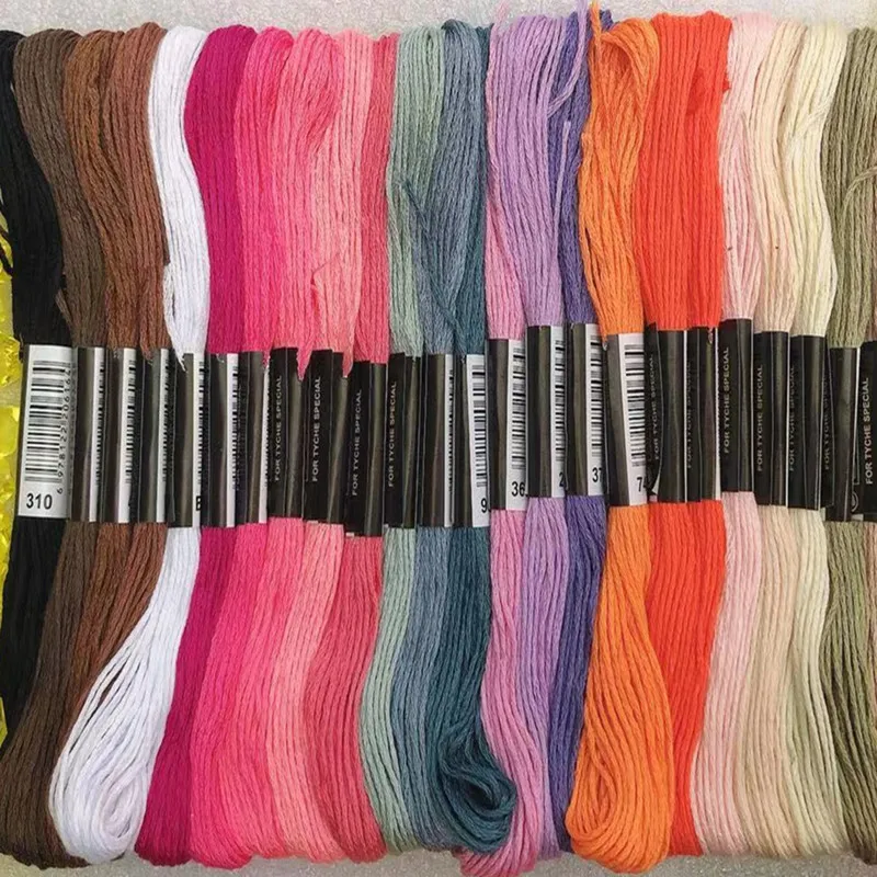 Random Color embroidery Thread DIY Silk Line Branch Threads Similar Thread Floss Skein Cross Stitch 50 pcs embroidery thread