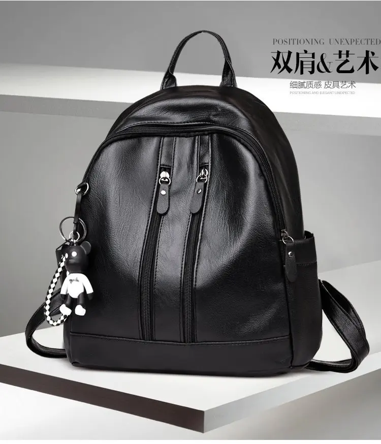 black backpack women's new look