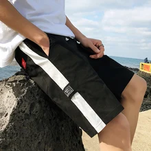 Новинка, пляжные шорты для мужчин, летние модные, со шнуровкой, Шорты для плавания, облегающие дышащие штаны