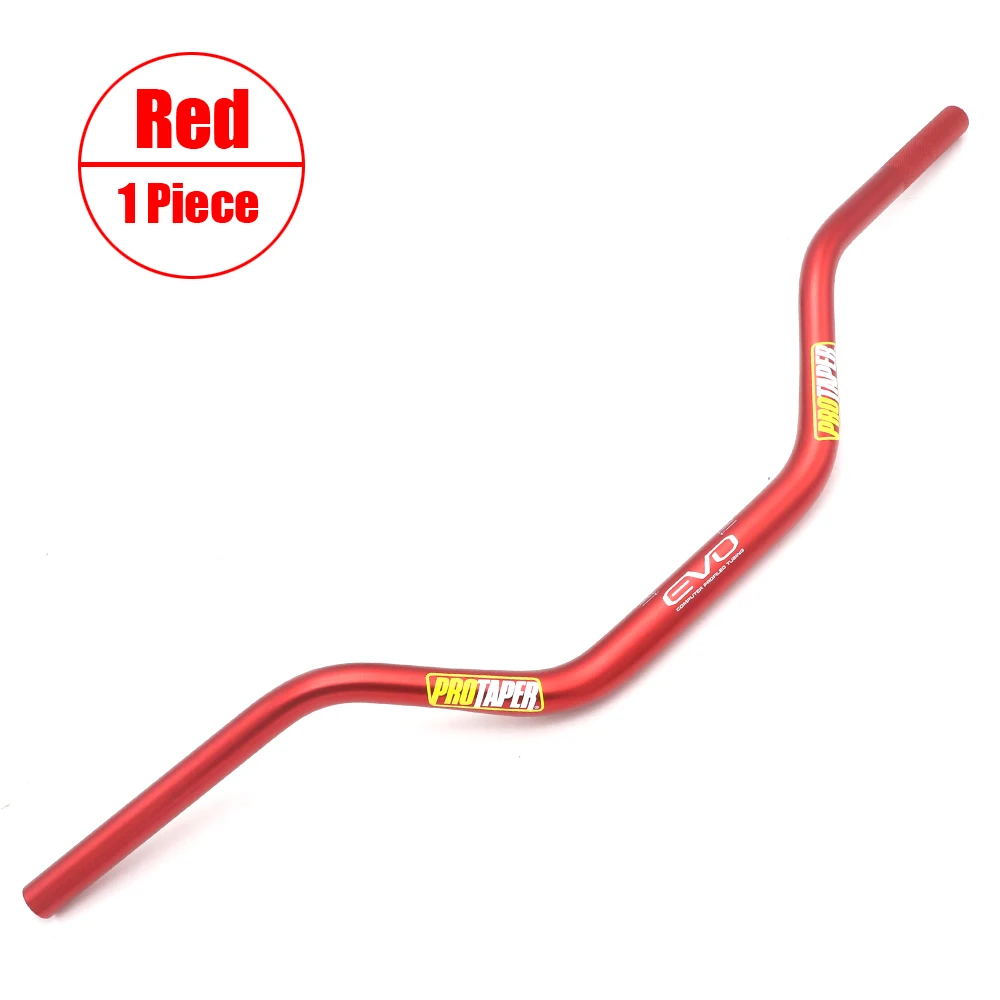 Red 1 pieces 28 мм мотоциклетные руль с высокой ручкой+ ручки ПроТейпер БАР накладка для Dirt Bike SUZUKI DRZ400 RMZ450 RMZ250 - Цвет: Red 1 pieces