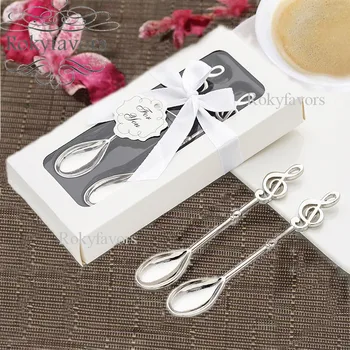

20sets( set of 2) Musical Note Coffee Spoon Wedding Favors Bridal Shower Ceremony Party Gifts Event Keepsake Souvenirs Ideas