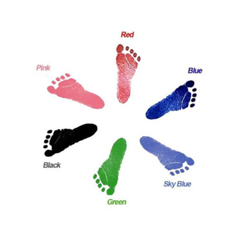 Newborn Baby Footprint Handprint Ink Pad Kit Disposable Printing Oil DIY Photo Frame Pet Cat and Dog Paw Print Fingerprint Child